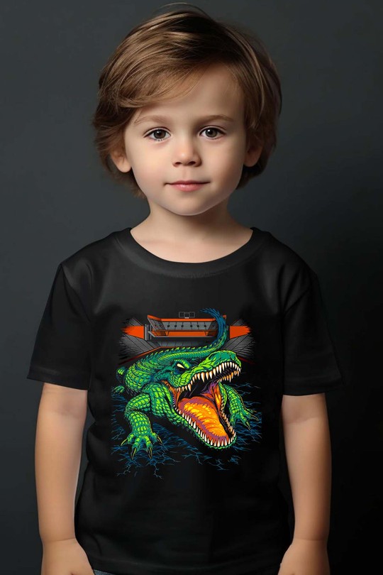 Croco COSTE - Tshirt Garçon-NOIR