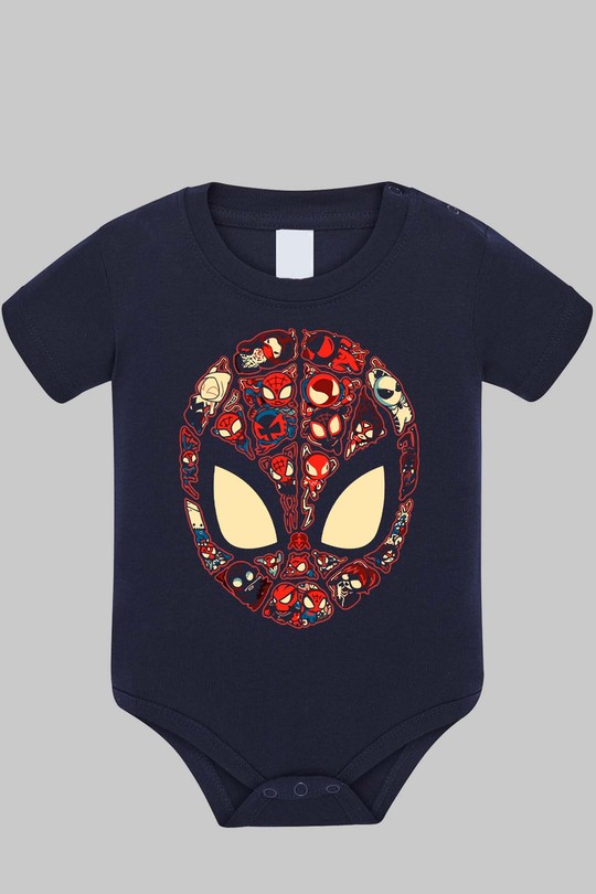 spider mask - Body bébé-MARINE