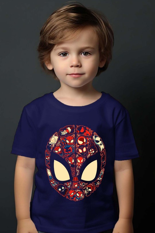 spider mask - Tshirt Garçon-MARINE