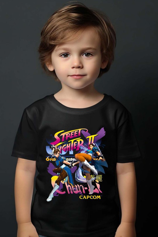 street chunli - Tshirt Garçon-NOIR