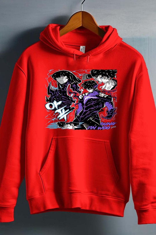 SOLO LEVELING 03 - Sweat capuche Homme-ROUGE