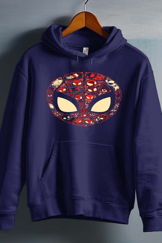 spider mask - Sweat capuche Homme-MARINE