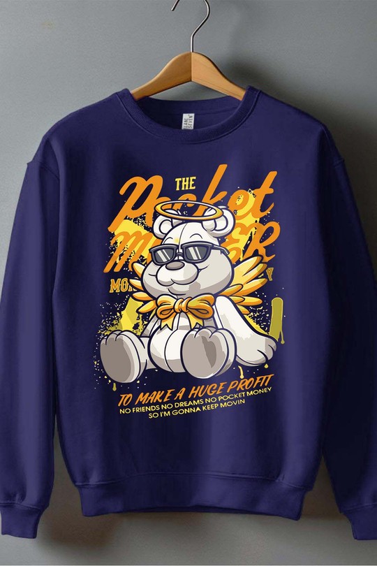 Hot Money - Sweat Col Rond Homme-MARINE