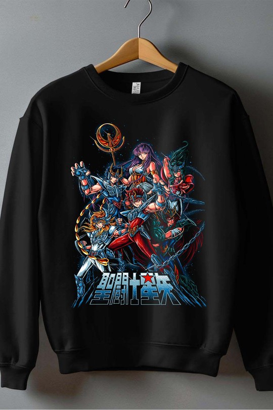 saint zod - Sweat Col Rond Homme-NOIR