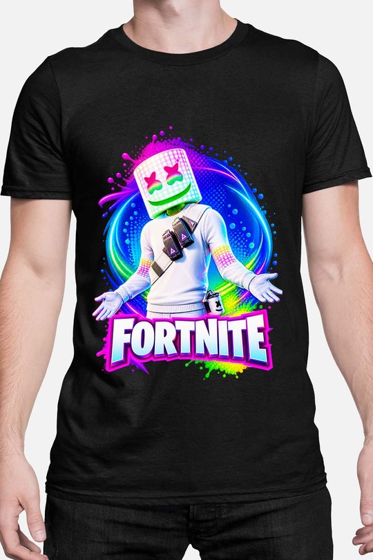 FORTNITE  MARSHMELLO - Tshirt Homme-NOIR