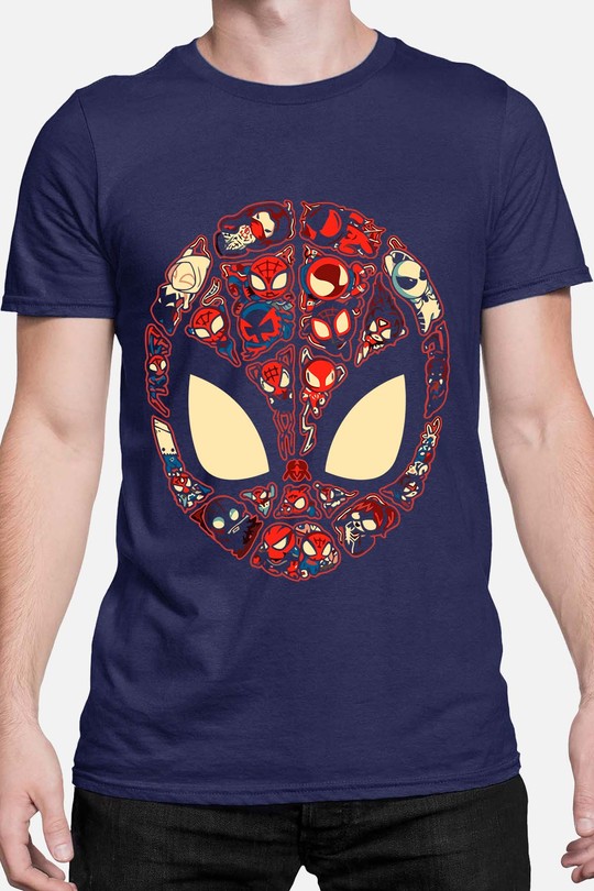 spider mask - Tshirt Homme-MARINE