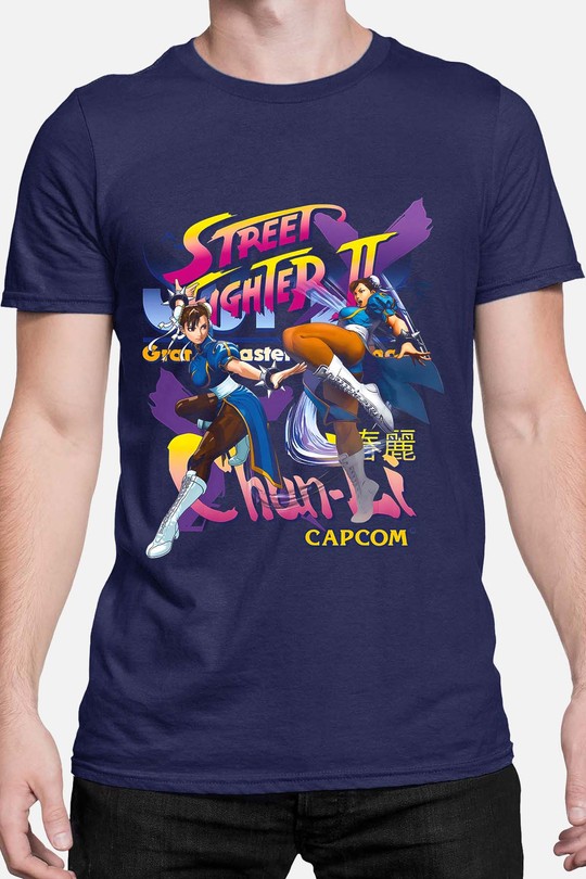 street chunli - Tshirt Homme-MARINE