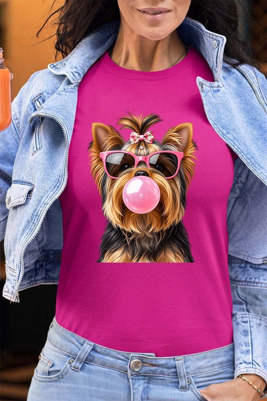 chwing dog - Tshirt Femme - FC-FUCHSIA