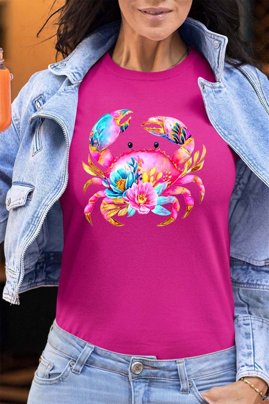 floral crabby 2 - Tshirt Femme - FC-FUCHSIA
