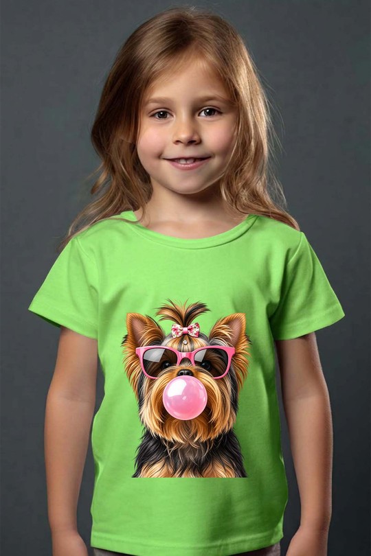 chwing dog - Tshirt Fille - FC-VERT CLAIR