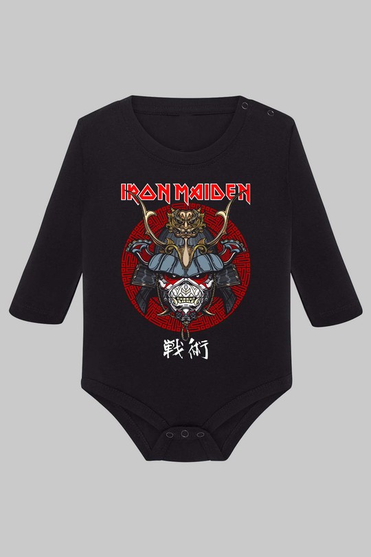 iron m samurai - Body Manche longue bébé-NOIR