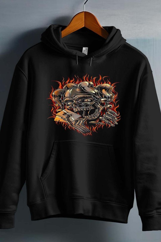 skull chaos jocker - Sweat capuche Garçon-NOIR