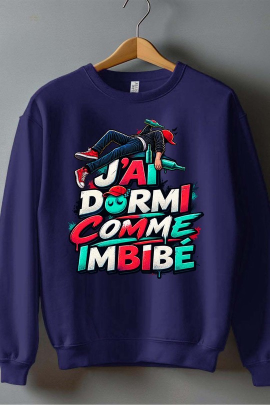 Dormi imbibé - Sweat Col Rond Homme-MARINE