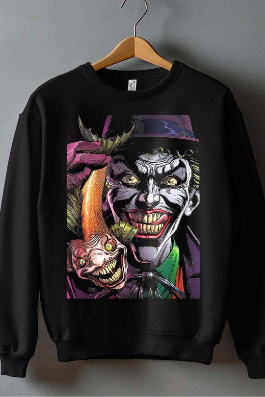 Joker Chaos - Sweat Col Rond Homme-NOIR