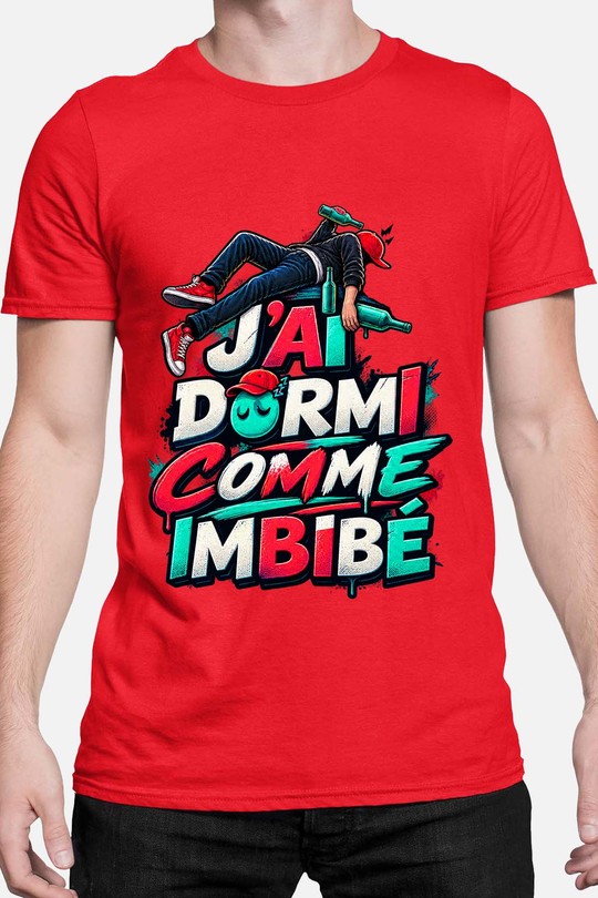 Dormi imbibé - Tshirt Homme-ROUGE