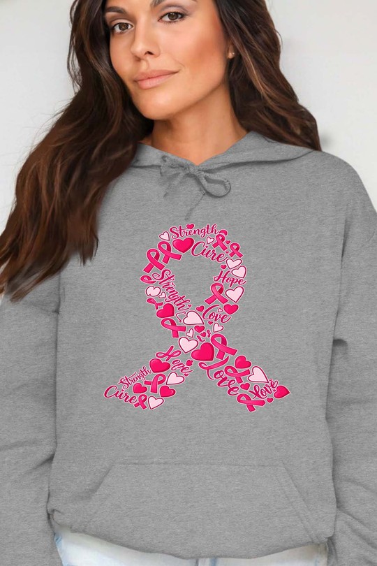 Rub multi October Pink - Sweat Capuche Femme-GRIS