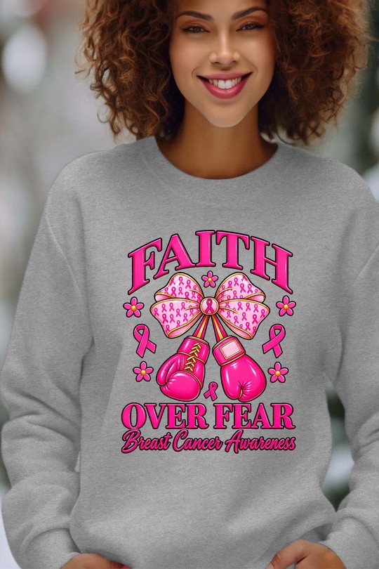 Over Fear october - Sweat Col Rond Femme-GRIS