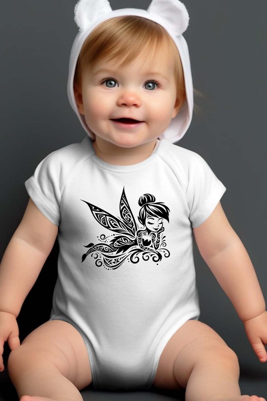 tatto thinkerbell - Body bébé-BLANC