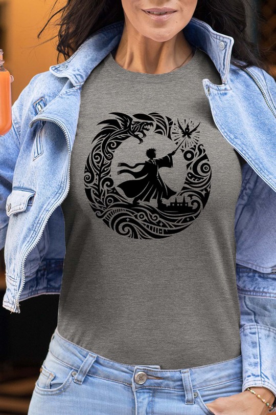 tatto potter - Tshirt Femme-GRIS