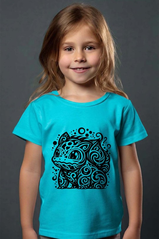 pokemon bulbasur - Tshirt Fille - FC-TURQUOISE