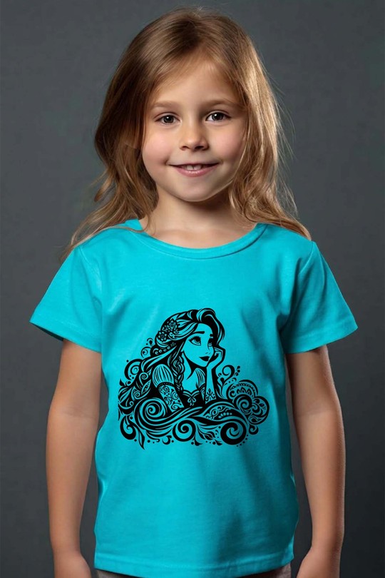 tatoo rapanzel - Tshirt Fille - FC-TURQUOISE
