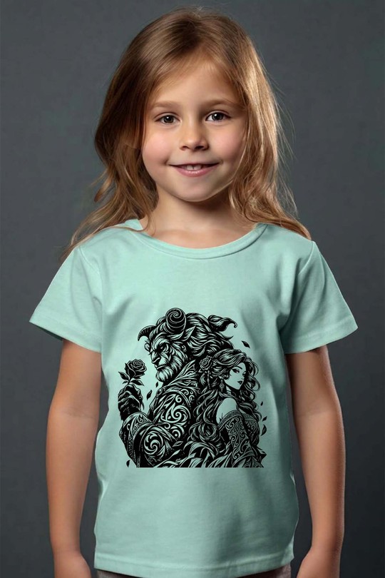 tatto bell and monster V2 - Tshirt Fille - FC-VERT D'EAU