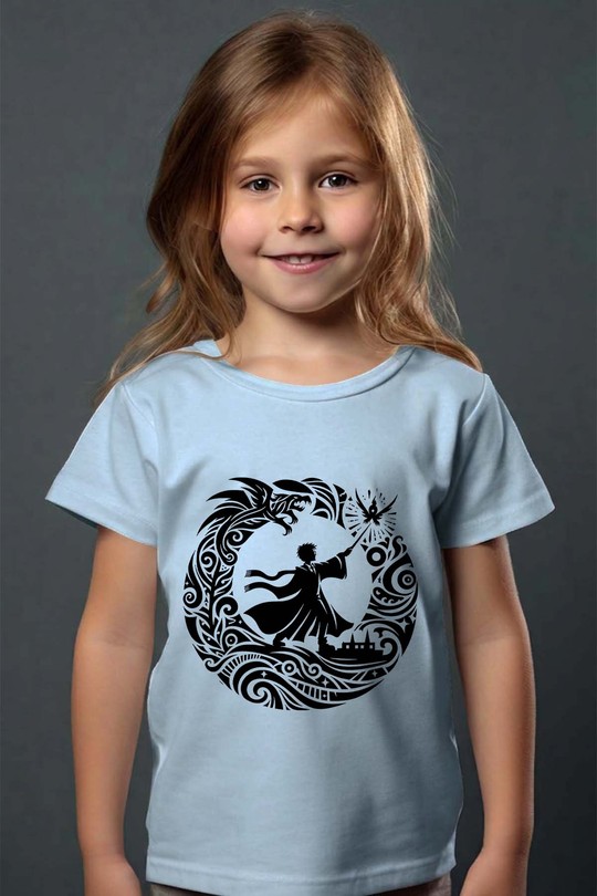 tatto potter - Tshirt Fille - FC-BLEU CIEL