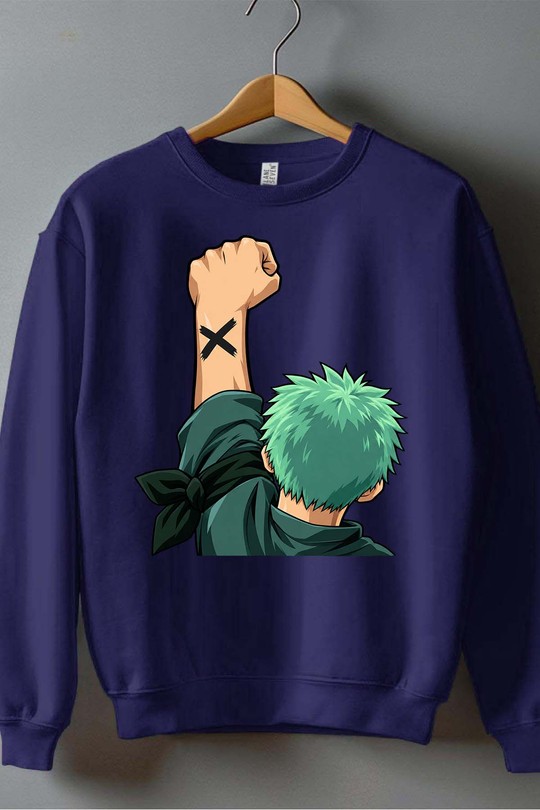 YES ZORRO - Sweat Col Rond Garçon-MARINE
