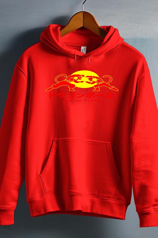 DB fusion - Sweat capuche Homme-ROUGE