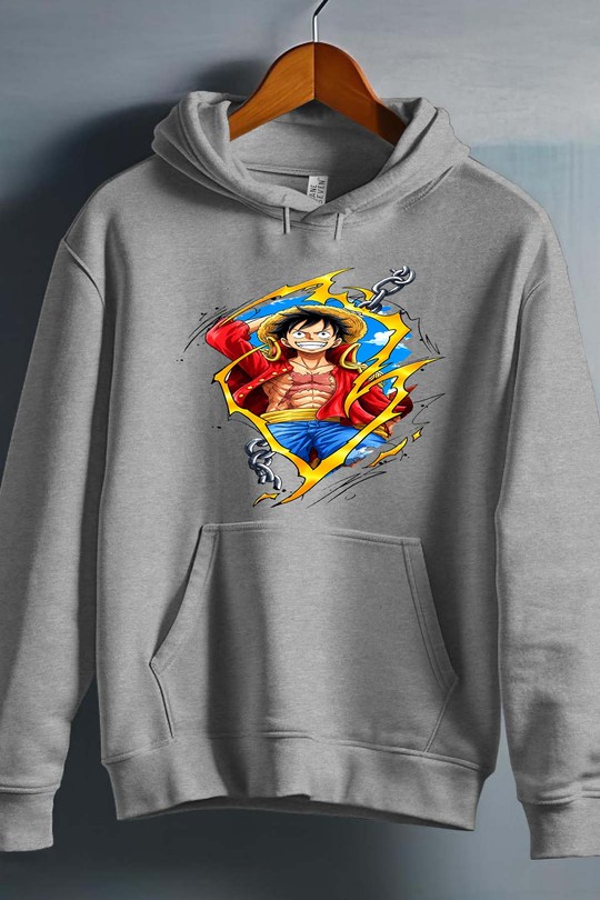 LUFFY MAGIC - Sweat capuche Homme-GRIS