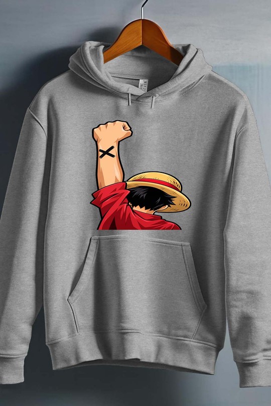 YES luffy - Sweat capuche Homme-GRIS