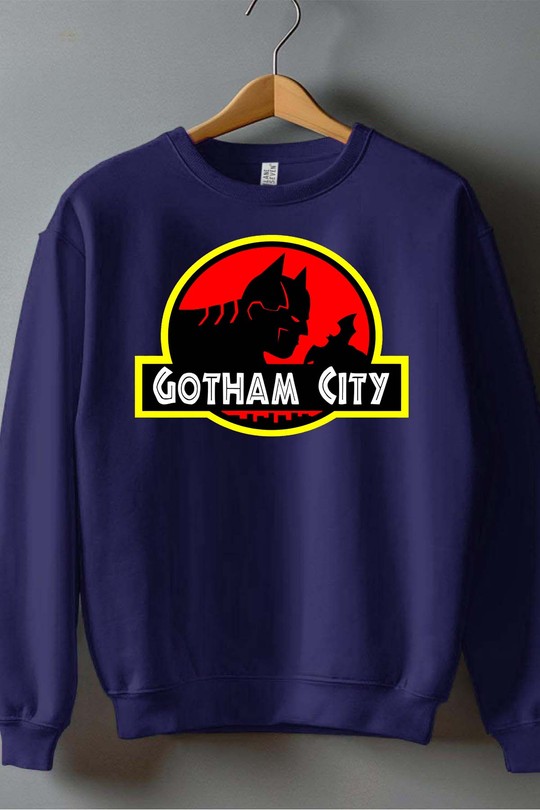 Gotham city - Sweat Col Rond Homme-MARINE