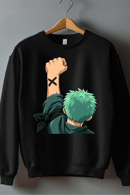 YES ZORRO - Sweat Col Rond Homme-NOIR