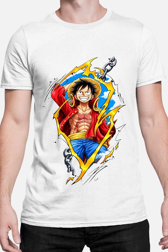 LUFFY MAGIC - Tshirt Homme-BLANC