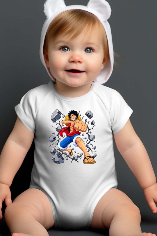 luffy warrior - Body bébé-BLANC