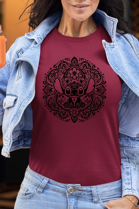 tatto mini stitch - Tshirt Femme-BORDEAUX