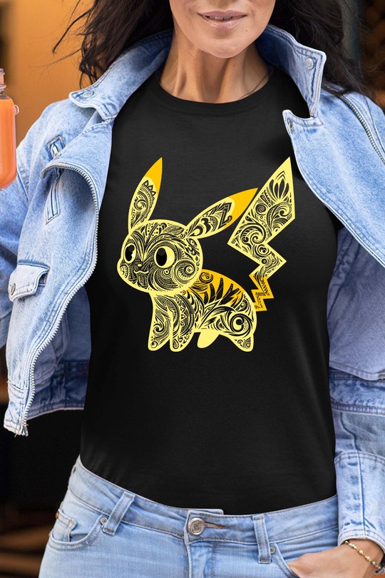 tatto pikatchu - Tshirt Femme-NOIR