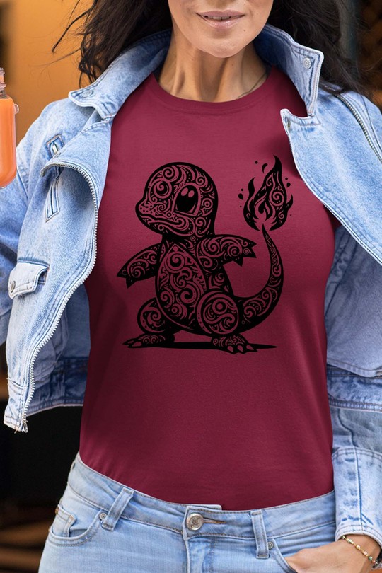 tatto pokemon salamech - Tshirt Femme-BORDEAUX