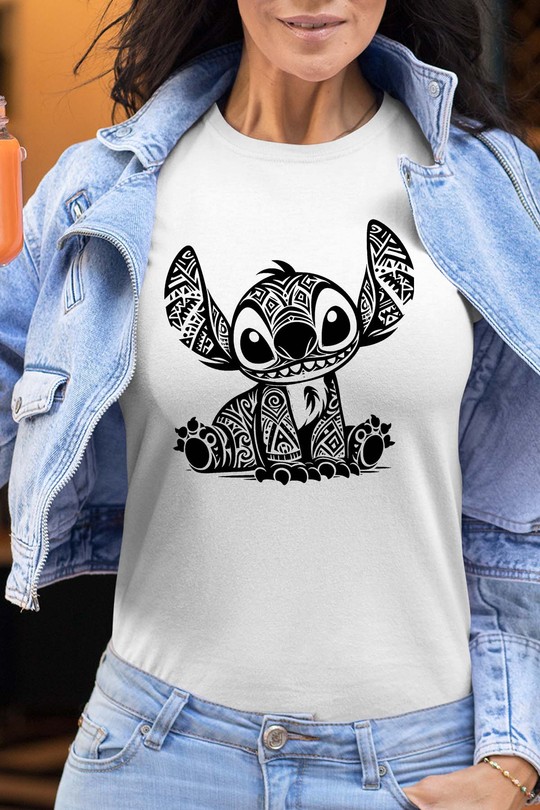 tatto stitch lilo - Tshirt Femme-BLANC