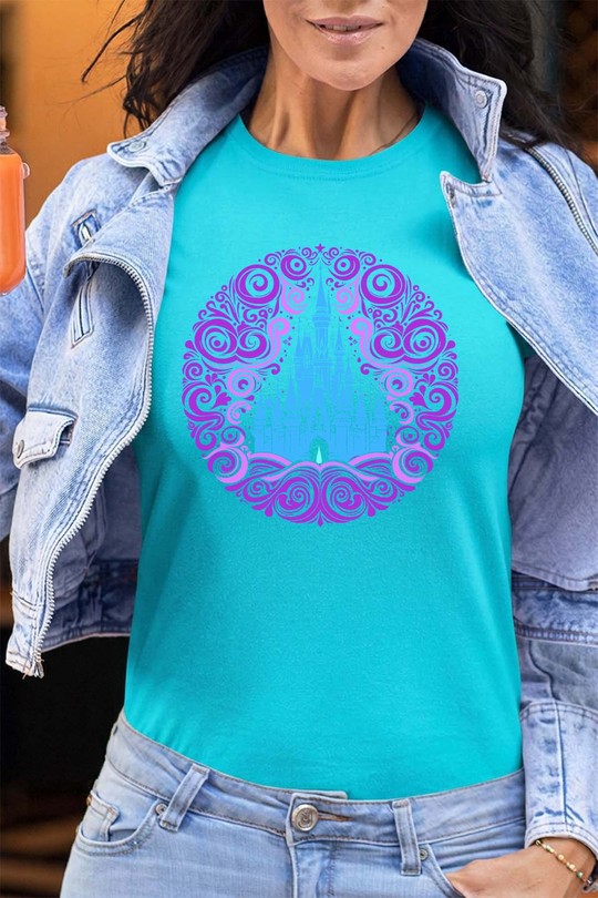 tatto castle princess BLANCµ - Tshirt Femme - FC-TURQUOISE