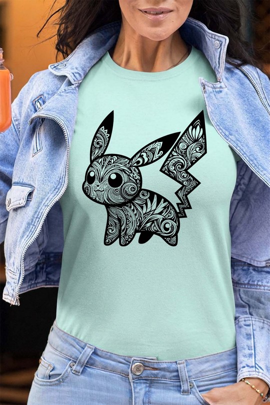 tatto pikatchu - Tshirt Femme - FC-VERT D'EAU