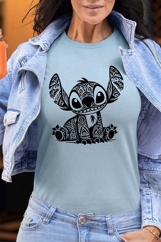 tatto stitch lilo - Tshirt Femme - FC-BLEU CIEL