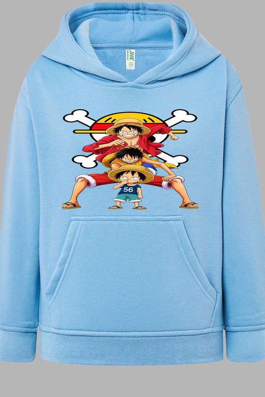 3 gen luffy - Sweat capuche Garçon-BLEU CIEL