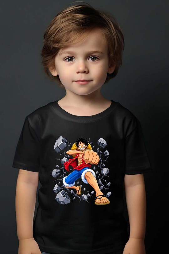 luffy warrior - Tshirt Garçon-NOIR