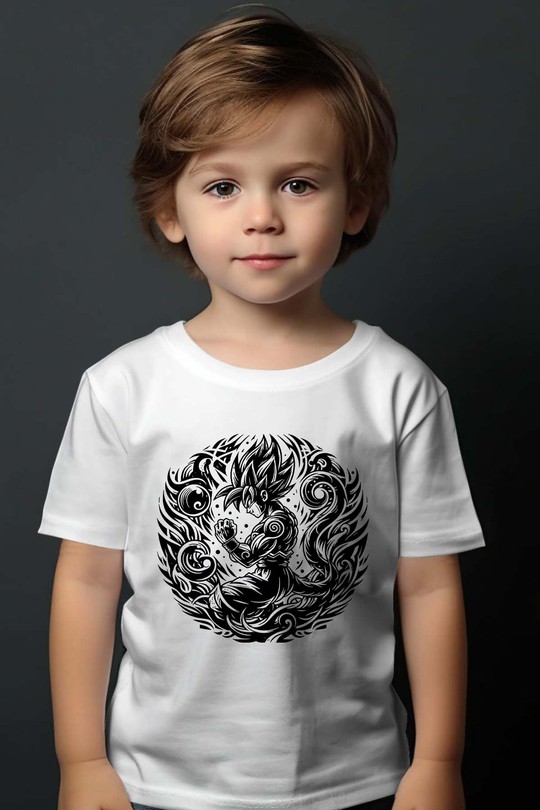tatto dragon ball - Tshirt Garçon-BLANC