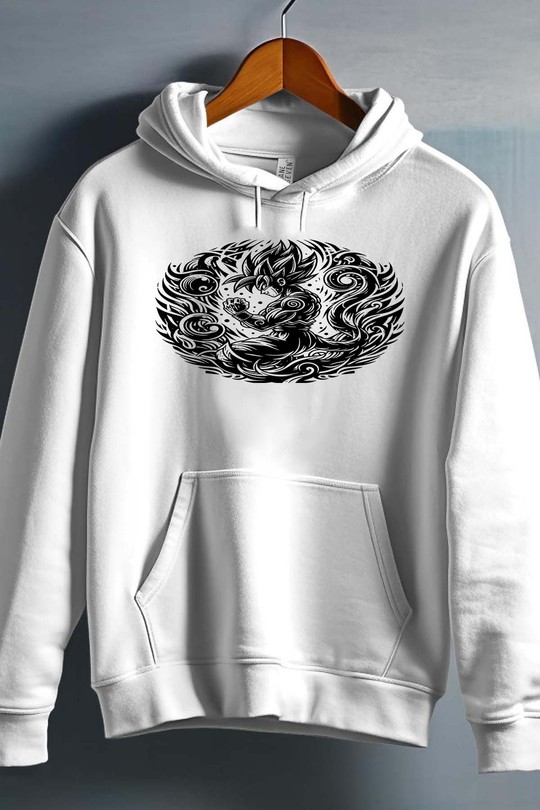 tatto dragon ball - Sweat capuche Homme-BLANC