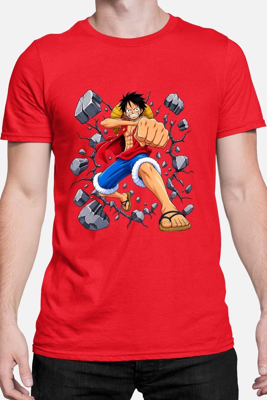 luffy warrior - Tshirt Homme-ROUGE