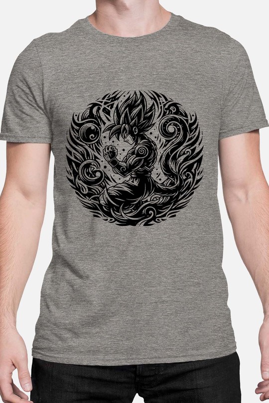 tatto dragon ball - Tshirt Homme-GRIS