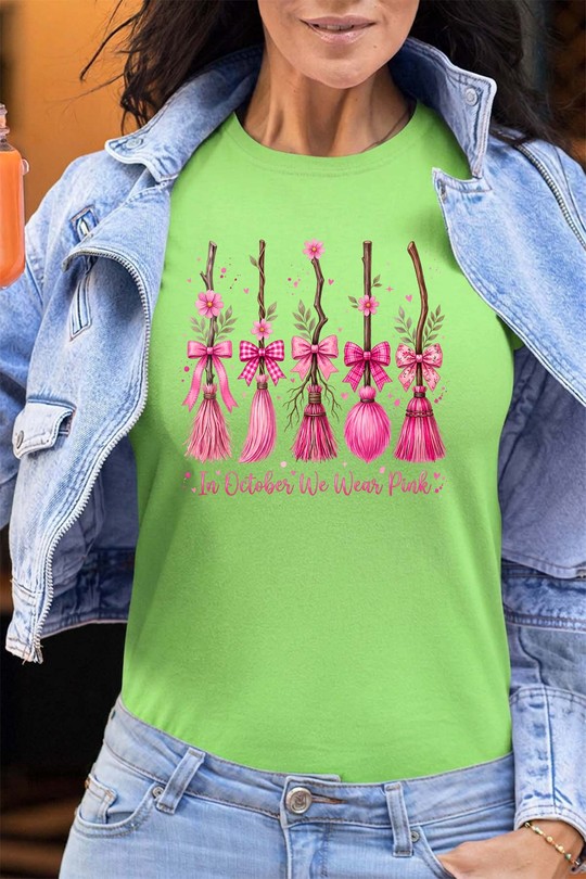 broomstick Pink october - Tshirt Femme - FC-VERT CLAIR