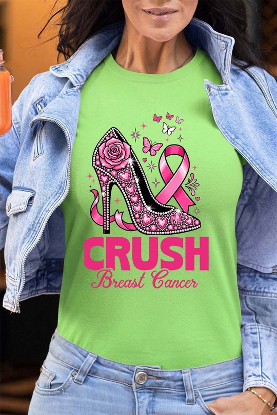 Crush Breast Cancer - Tshirt Femme - FC-VERT CLAIR